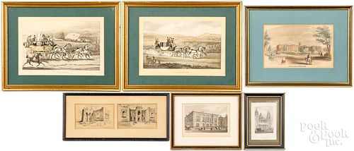 SIX ENGLISH PRINTS, TO INCLUDE