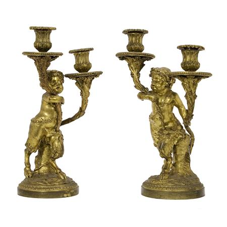 Companion Pair of Gilt Bronze Bacchanalian 67eb5