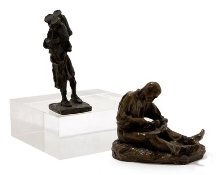 Bronze Figure of a Laborer Together