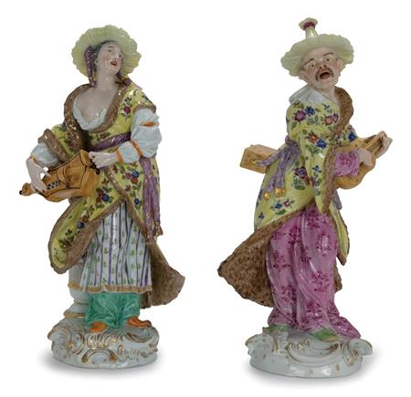 Pair of Meissen Porcelain Chinoiserie