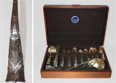 Shiebler Silver Flatware Service
	