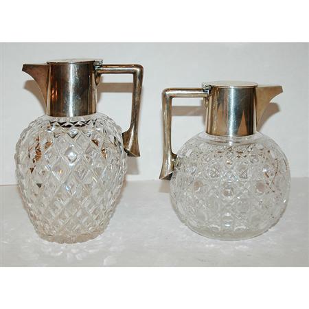 Two Victorian Silver Mounted Cut Glass