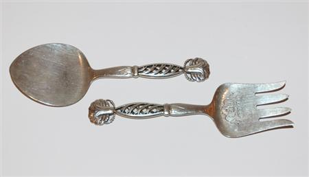 Georg Jensen Sterling Silver Salad Serving