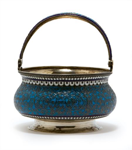 Russian Cloisonne Enameled Silver