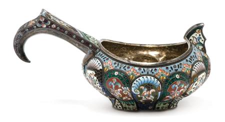 Russian Cloisonne Enameled Silver