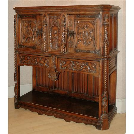 Gothic Revival Carved Oak Side 67fb2