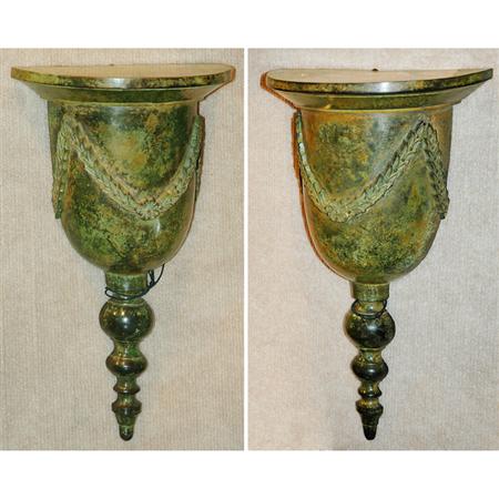 Pair of Louis XVI Style Verdigris 67fcb