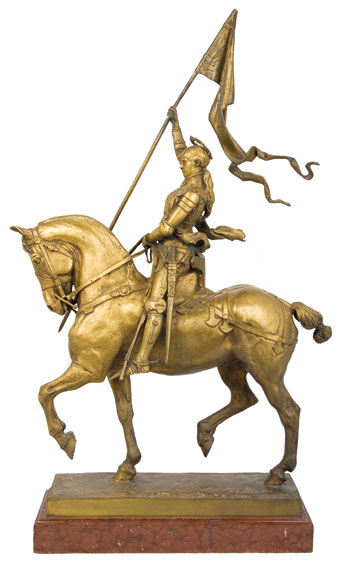 Gilt-Bronze Equestrian Group of Joan