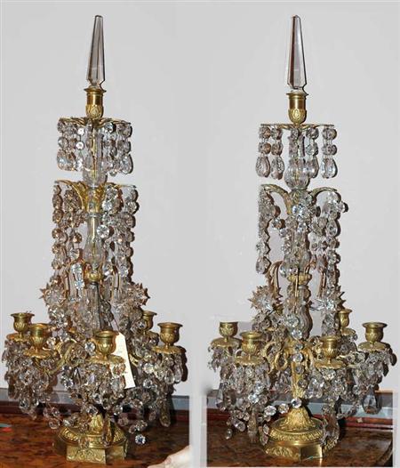 Pair of Louis XVI Style Gilt-Metal
