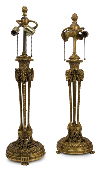 Pair of Louis XVI Style Gilt-Bronze