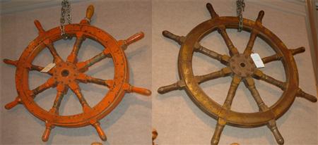 Two Wood Ship Wheels
	Estimate:&nbsp;$400&nbsp;&nbsp;-&nbsp;$600