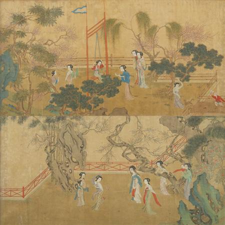 Four Chinese School Paintings 19th 682bb