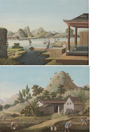 Four Chinese School Paintings 19th 682bd