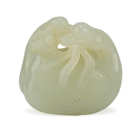 Chinese Celadon Jade Carving of