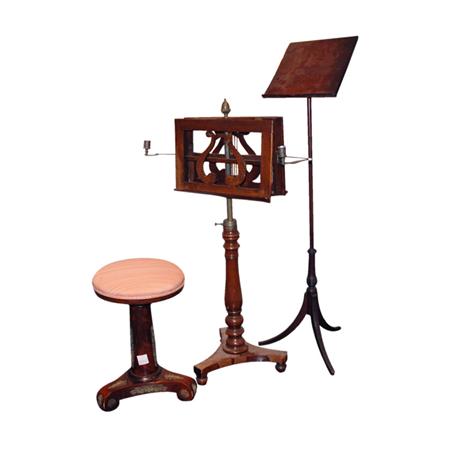 Two Mahogany Music Stands Together 683b4