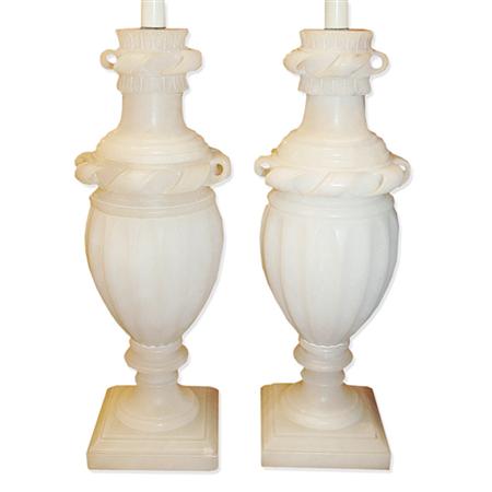 Pair of Neoclassical Style Alabaster