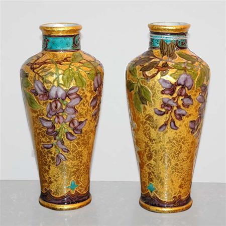 Pair of Sevres Enamel Decorated 68062