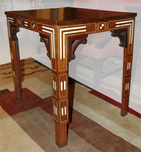 Bone Inlaid Mahogany Side Table Estimate nbsp 300 nbsp nbsp nbsp 500 680b6