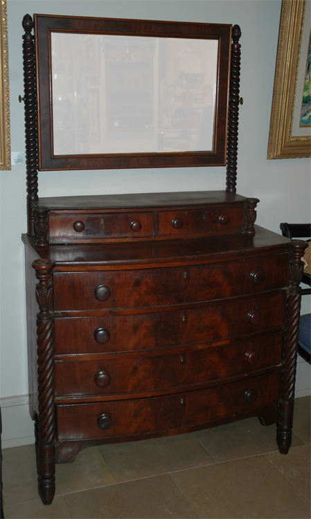 Empire Mahogany Bow Front Dresser