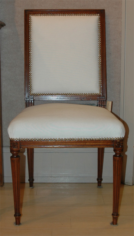 Set of Eight Louis XVI Style Fruitwood