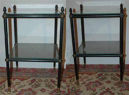 Pair of Regency Style Black Painted