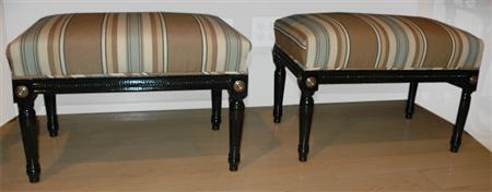Pair of Neoclassical Style Black