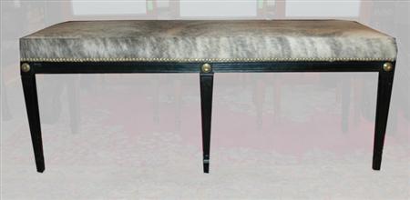 Neoclassical Style Hide Upholstered 680ea