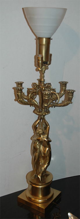 Neoclassical Style Gilt-Metal Figural