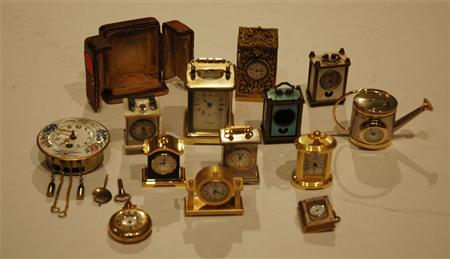 Group of Miniature Clocks and Clock 680fd