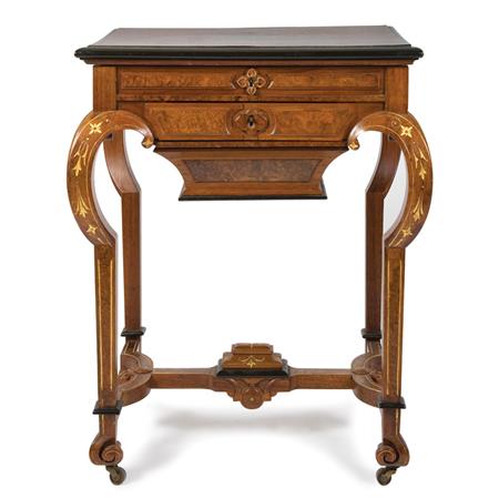 Victorian Burl Wood Lift Top Work 68104