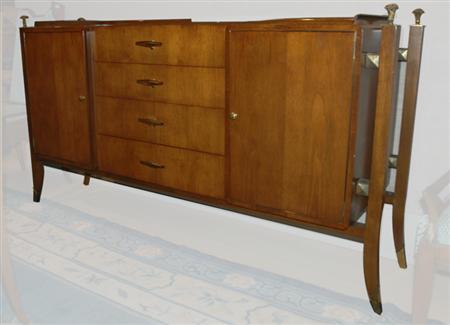 Brass Mounted Fruitwood Sideboard
	Estimate: $800  - $1,200