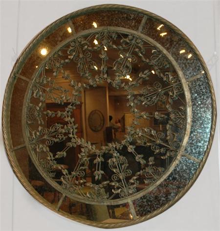 Gilt-Metal Leaf Decorated Mirror
	Estimate: $800  - $1,200