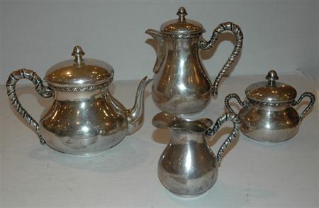 Peruvian Silver Four-Piece Coffee and