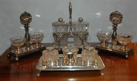 Group of Three Silver Plated Condiment 68135