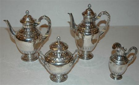 French Silver Four Piece Coffee 68136