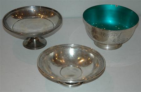 Two Sterling Silver Footed Bowls  6813c