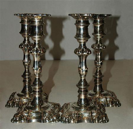 Set of Four Sheffield Silver Plated