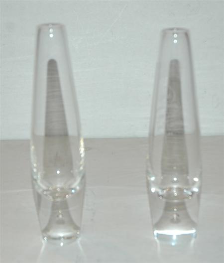 Two Steuben Glass Flower Vases Estimate nbsp 200 nbsp nbsp nbsp 300 6814d