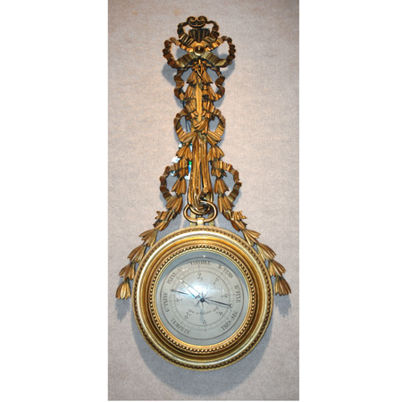 Louis XVI Style Gilt Wood Barometer Estimate nbsp 800 nbsp nbsp nbsp 1 200 6814e