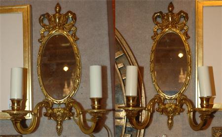 Pair of Neoclassical Style Gilt Metal 68161