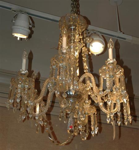 Georgian Style Cut Glass Six-Light