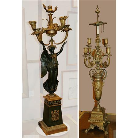 Neoclassical Style Gilt and Patinated-Metal
