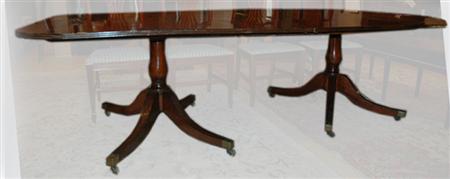 Regency Style Mahogany Double Pedestal 6819c