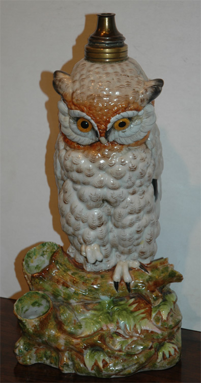 Meissen Style Porcelain Owl Form 6819f