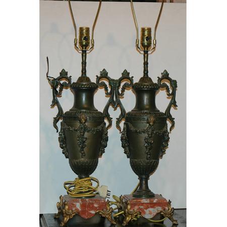 Pair of Neoclassical Style Patinated 68597