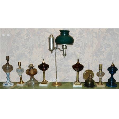 Group of Nine Metal Mounted Glass