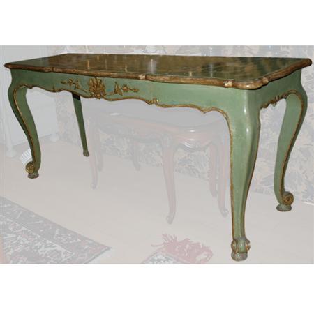Italian Rococo Style Green Painted 685a5
