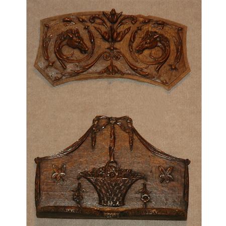 Continental Baroque Style Walnut Plaque