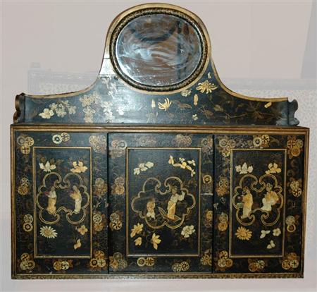 Chinoiserie Decorated Black Painted 685b5