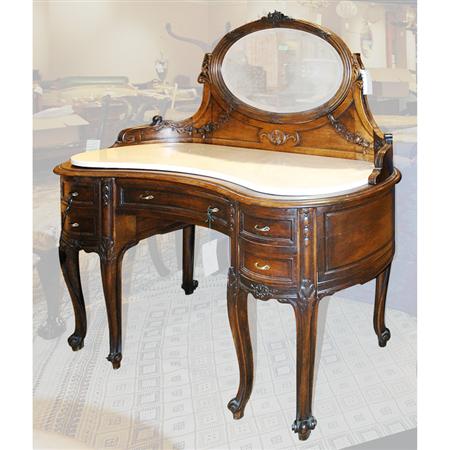 Victorian Marble Top Walnut Dressing 685f9